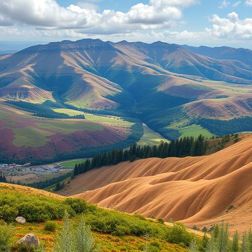 Nachher: Das gleiche Landschaftsfoto, bearbeitet mit kräftigen Farben und verbesserter Klarheit